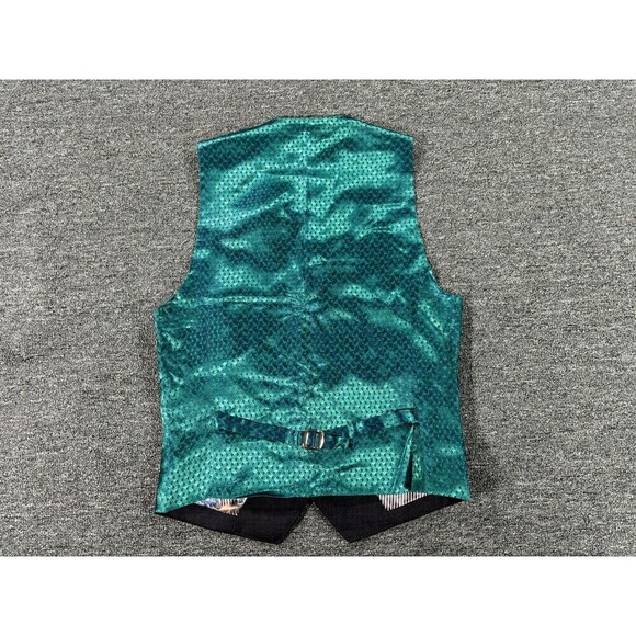 Ted Baker Vest  Men's Size 36R Grey Green Debonair  Check Tweed Waistcoat - Picture 2 of 10